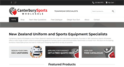 Desktop Screenshot of canterburysports.co.nz
