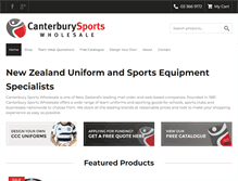 Tablet Screenshot of canterburysports.co.nz